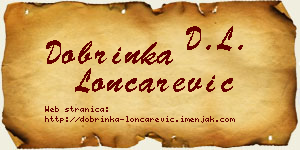 Dobrinka Lončarević vizit kartica